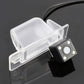 Car rear view backup camera with clear mounting frame and square black lens housing