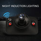 Black rear view camera with central lens and two red night indicator lights