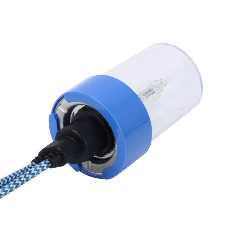 HID xenon bulb with clear glass envelope and blue base, 880/881 connector