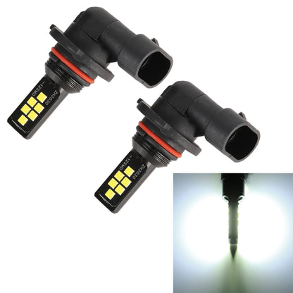 2-pack 9005 LED fog light bulbs, black housing with 12 SMD LED chips