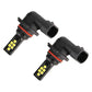 Pair of 9005 LED fog light bulbs with black connector and 12 SMD LED chips