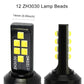 Set of 12 ZH3030 SMD LED chips in a black H3 bulb housing