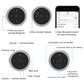 Circular Bluetooth remote controller with directional keys and media control buttons