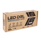 LED daytime running light product box with printed packaging graphics and specs