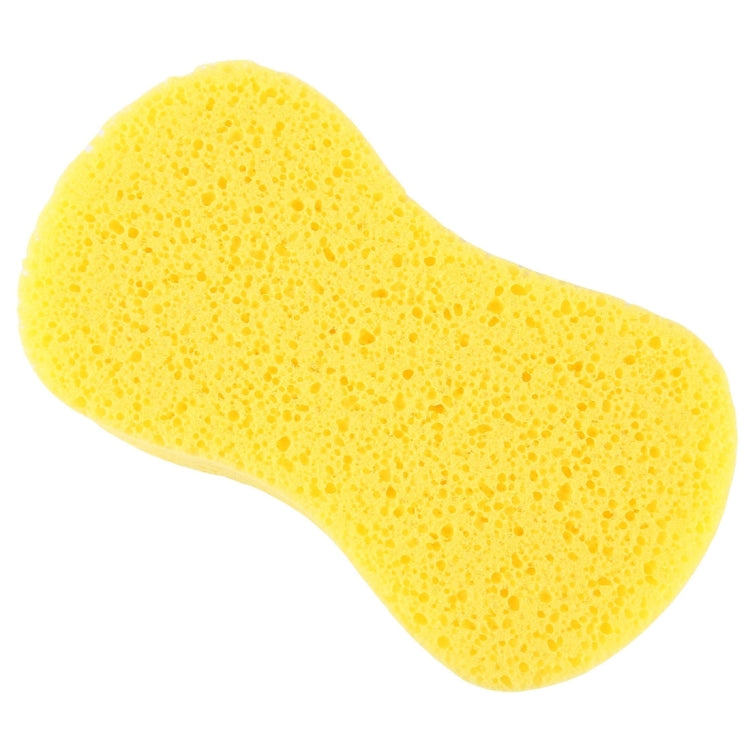 Yellow porous macropore cleaning sponge, teardrop shape for car washing