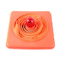 Retractable LED warning cone folded into a spiral inside an orange case