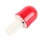 Red LED beacon unit with translucent cover and white mounting sleeve