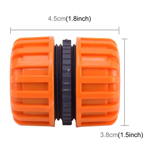 Orange hose connector fitting showing approx 4.5 cm and 3.8 cm measurements