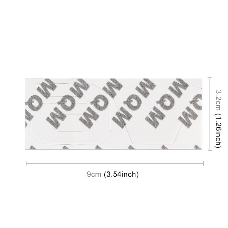 Silver V6 shape sticker on backing with size markings (9cm, 3.2cm)