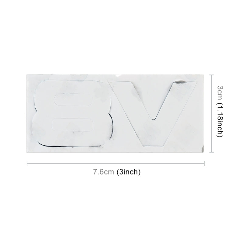 V8 sticker template card with cutout shape and size guide
