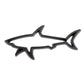 Black shark-shaped metal sticker, raised outline flat cutout for car body