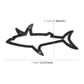Shark-shaped metal car sticker, 7.8cm x 3.7cm