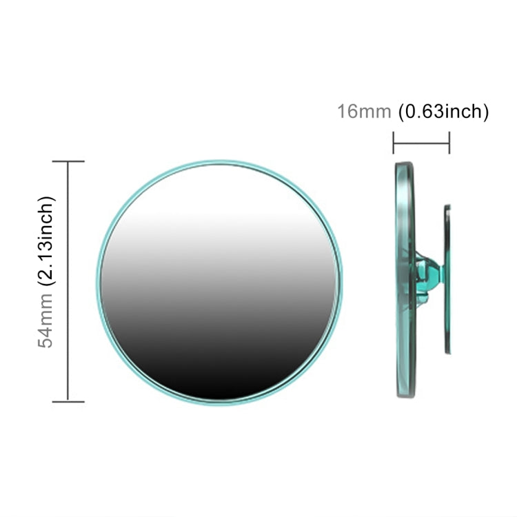 Round blind spot mirror, 54mm height and 16mm depth (side view)