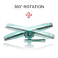 Blind spot mirror base with 360° rotation, clear teal arms and central support