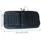 Black car seat heating cushion pad, approx 97x48 cm, with power cord