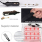 Car heating pad power plug set with inline fuse tube and connector attachments