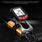 Black bike accessory bracket holding a cycling computer on a front mount