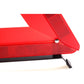 Red reflective warning triangle corner with textured lens and black base legs