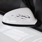 Silver flame decal sticker on car side mirror