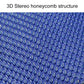 Blue 3D honeycomb mesh texture pad material close-up