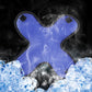 Blue cross-shaped honeycomb mesh helmet pad with ventilation holes