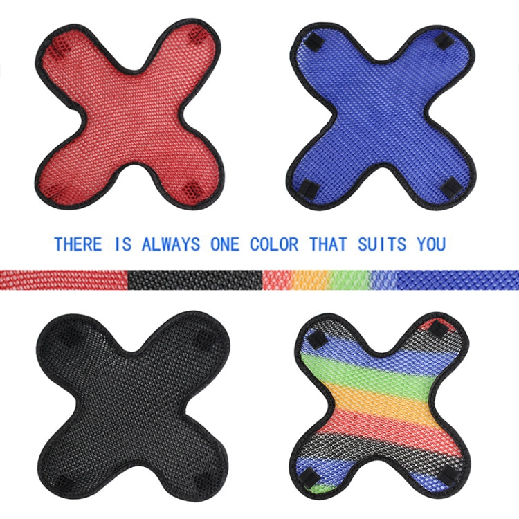 Motorcycle helmet honeycomb mesh pads in red, blue, black, and multicolor options