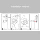 Installation method diagram for car umbrella holder case with clip mounting steps