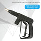 Black steam car washer water spray gun with extended metal nozzle