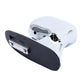Chrome oval assistant mirror with black mounting base and adjustment arm