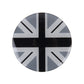 Round England flag wheel center cover with Union Jack design, glossy finish
