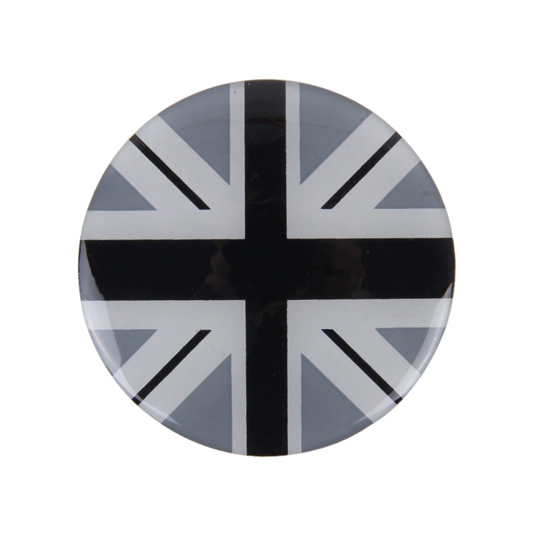 Round England flag wheel center cover with Union Jack design, glossy finish