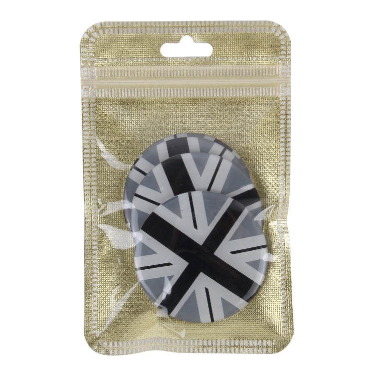 England flag wheel center cover set in blister pack, round Union Jack disc