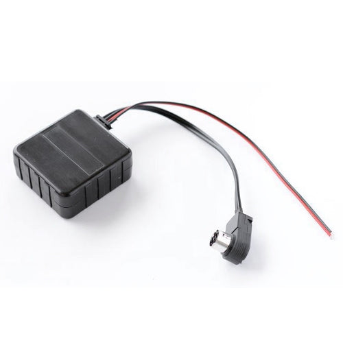 Car Bluetooth AUX adapter cable module with inline connector and red/black leads