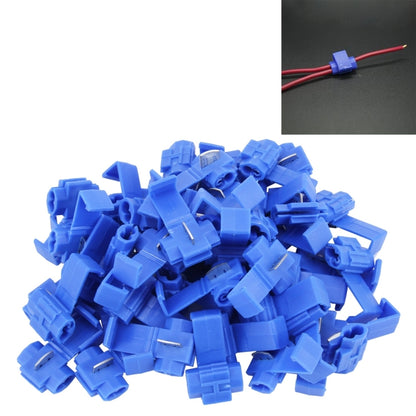 Blue quick splice solderless wire terminal connectors, assorted bulk pieces