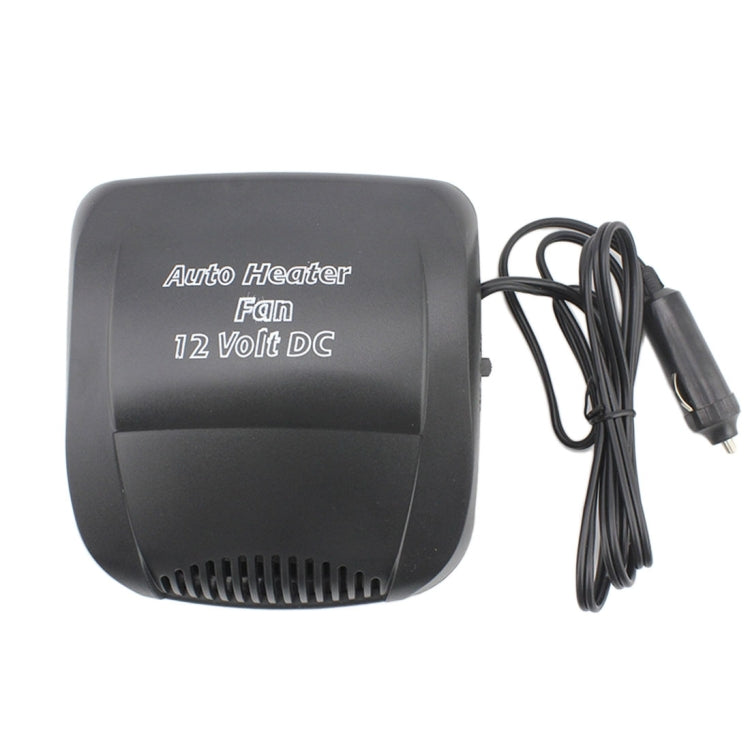 Black auto heater fan for 12V DC with power cord and DC plug