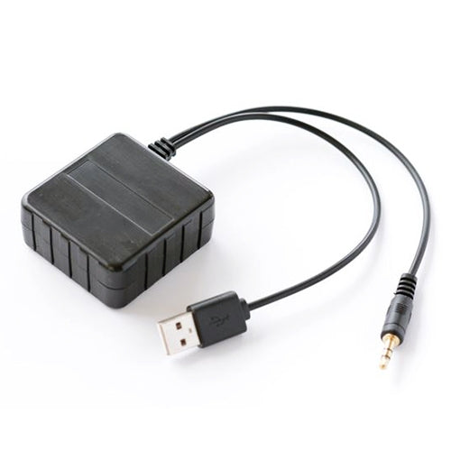 Wireless Bluetooth audio adapter module with USB plug and 3.5mm AUX audio cable