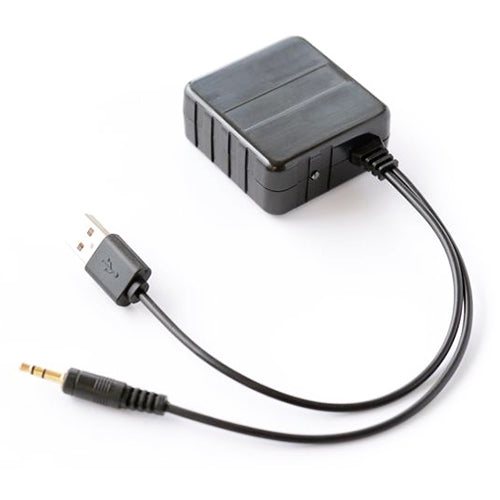 Bluetooth audio adapter with USB plug and 3.5mm AUX male connectors