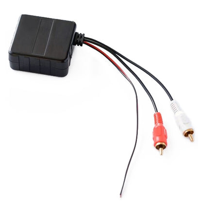 Bluetooth audio adapter module with 2RCA cable, black box and red/white RCA plugs
