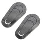 Car lock body decorative sticker set, 2 oval carbon-fiber style lock covers, black and gray