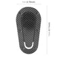 Oval carbon-fiber style car lock body decorative sticker with white outline, black and gray