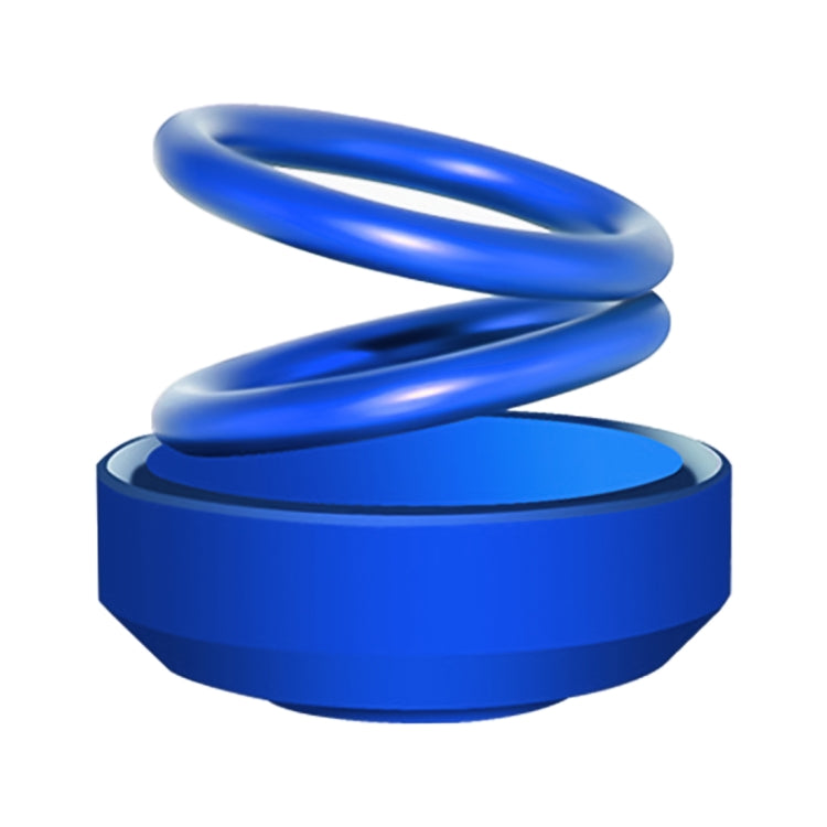 Blue coiled aromatherapy car ornament with round base and open top