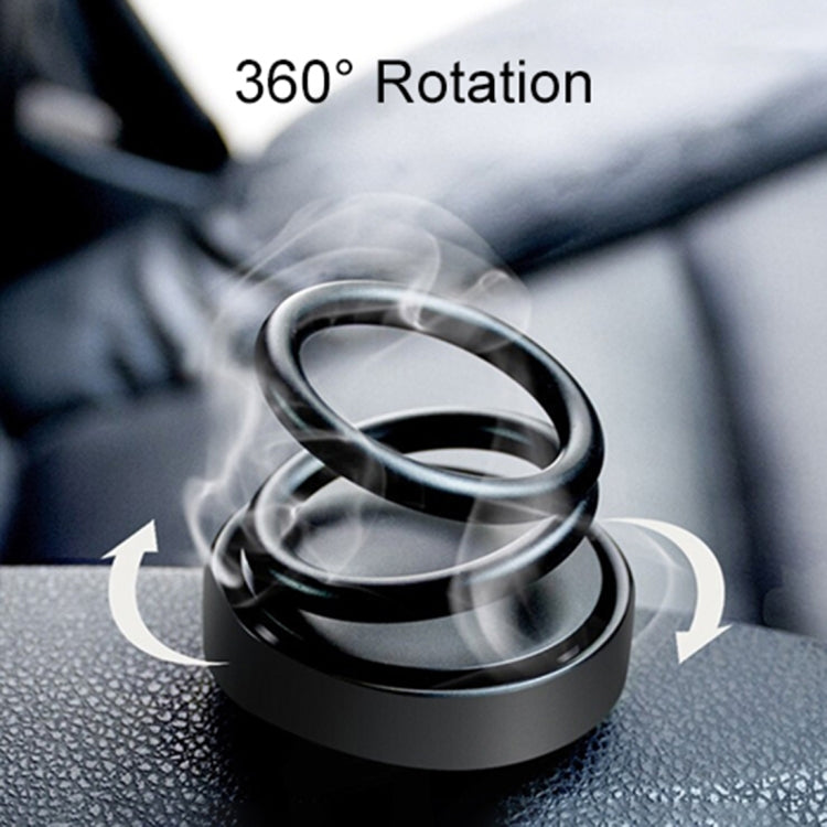 Black spiral car aromatherapy ornament with rotating coil design