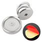 Metal ring aromatherapy tin with red and white insert pads