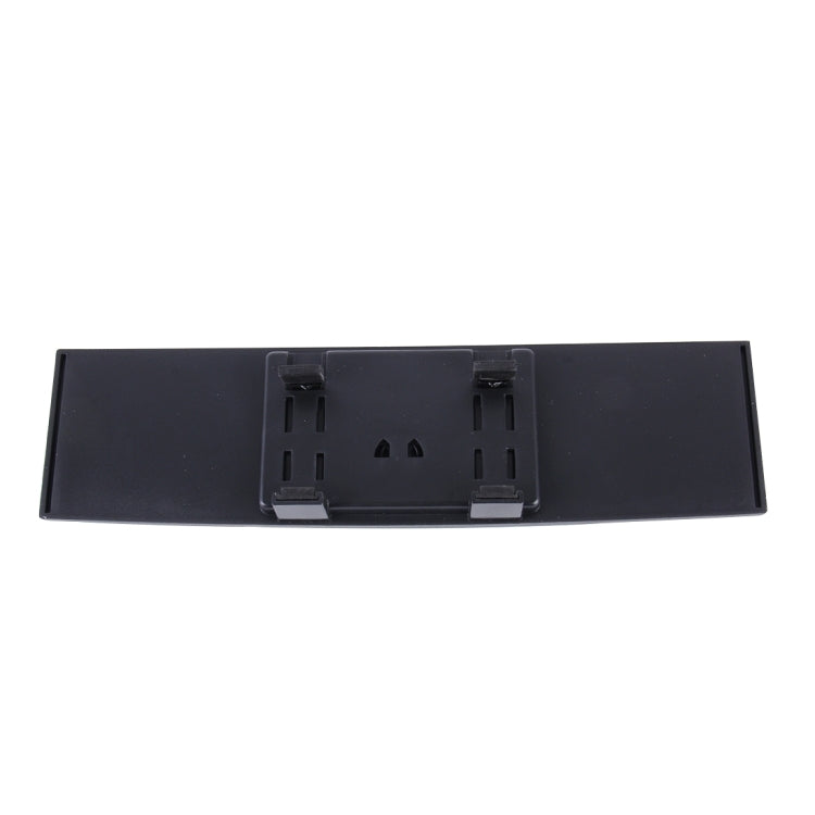 Interior rear view mirror back panel with mounting clips and attachment tabs