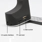 Car transmitter port panel with USB socket, TF card slot, and 3.5mm audio interface