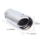Stainless steel exhaust tail pipe with dimensions shown: 15cm length, 6.3cm outlet opening