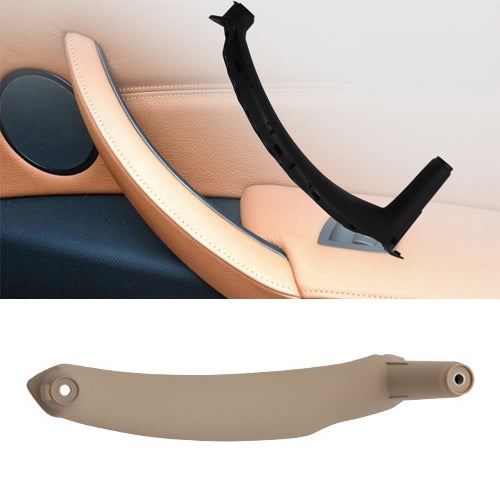 Inner door armrest handle pull, beige lever with mounting pin ends