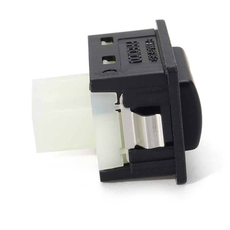Trunk release switch button assembly with partial connector and metal contact terminals