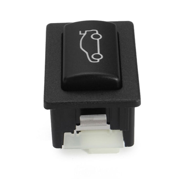 Car trunk release switch button with key icon and mounting tabs at base