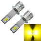 Pair of H1 LED fog light bulbs with warm yellow light output